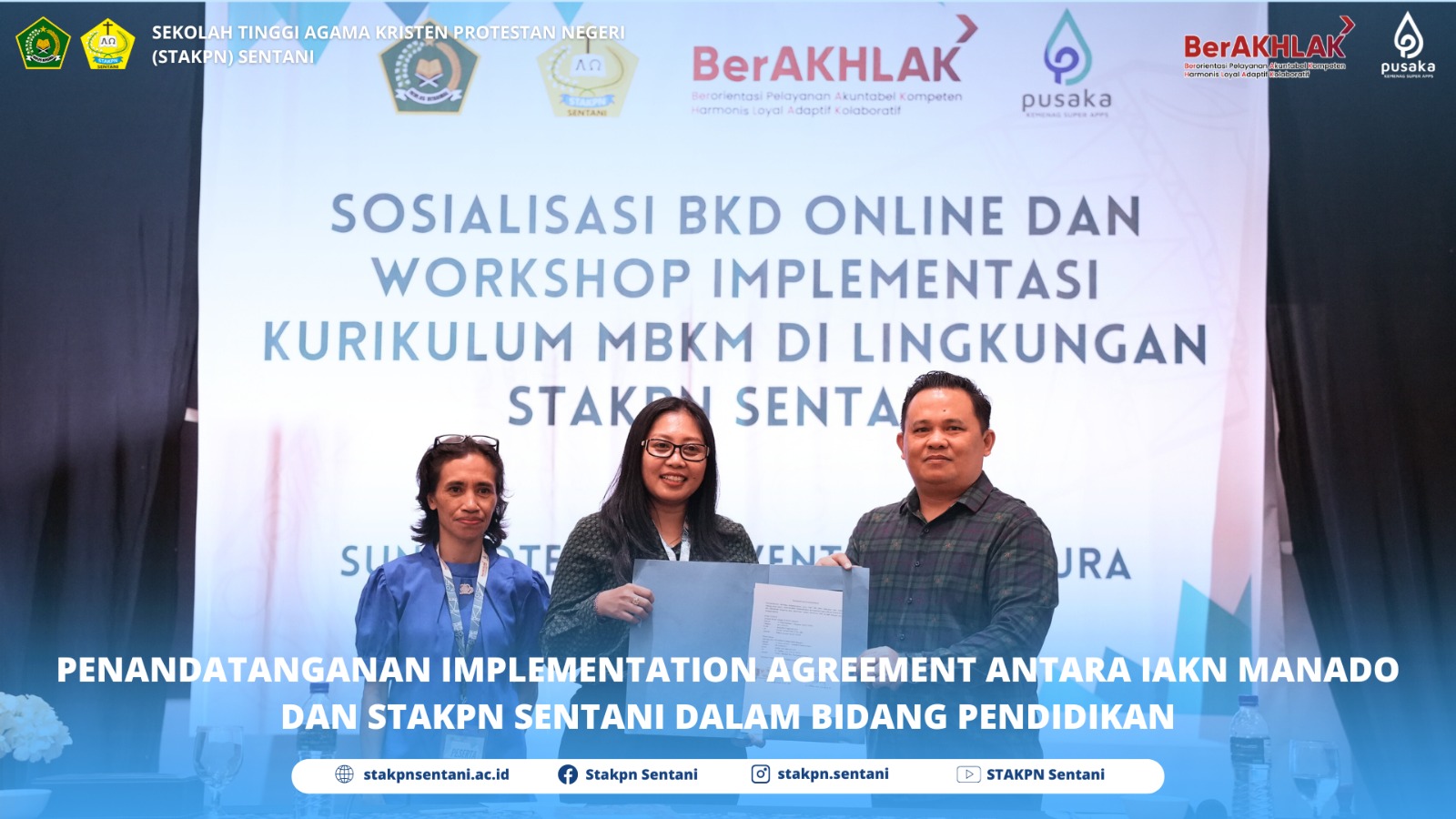 Penandatanganan Implementation Agreement (IA) Antara IAKN Manado dan STAKPN Sentani Dalam Bidang Pendidikan
